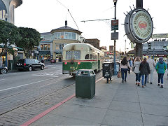 
1055 in Philadelphia livery at Fishermans Wharf, San Fransisco, January 2013