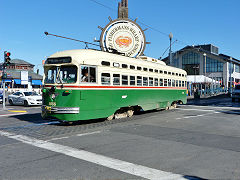 
1055 in Philadelphia livery at Fishermans Wharf, San Fransisco, January 2013