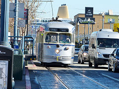 
1060 in Philadelphia livery at Fishermans Wharf, San Fransisco, January 2013