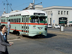1073 in El Paso, Texas livery at Fishermans Wharf, San Fransisco, January 2013