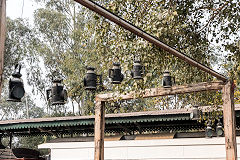 
a collection of railway lamps, Delhi Railway Museum, February 2016