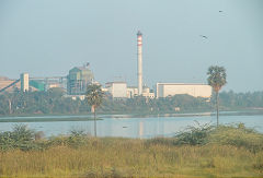 
River-bank industrial complex near Erode, March 2016