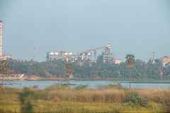 
River-bank industrial complex near Erode, March 2016