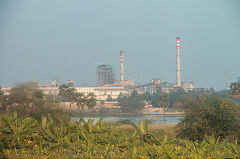 
River-bank industrial complex near Erode, March 2016