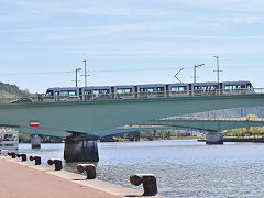 
Rouen tram crossing the Seine, April 2022