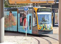 
Nordhausen hybrid tram '201', Nordhausen, Germany, September 2024