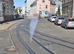 
Nordhausen tramway route, Germany, September 2024