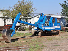 
The site excavator at Frankfurt Feldbahn Museum, September 2024