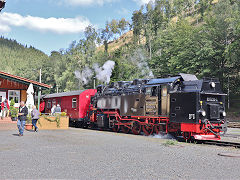 
'99 7232' at Eisfelder Talmuhle, Harz Railway, September 2024