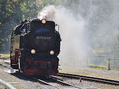 
'99 7232' at Eisfelder Talmuhle, Harz Railway, September 2024