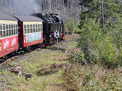 
'99 7241' on the way down the Brocken, Harz Railway, September 2024