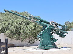 
The AA gun at the 100 ton gun at Rosia Bay, Gibraltar, July 2023