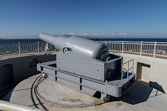 
In 2013 an original RML 12.5 inch 38 ton gun was mounted at Europa Point, Gibraltar, May 2016