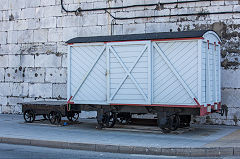 
The restored box van and trolley, Gibraltar, June 2018