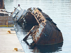 
'Gallions Reach' in or under Corfu harbour, September 2009