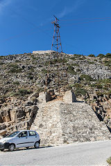 
A pylon on the Mounsouna ropeway, Naxos, October 2015