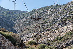 
A pylon on the Mounsouna ropeway, Naxos, October 2015