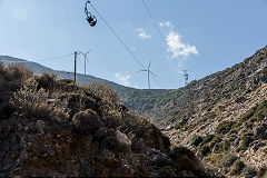 
A pylon on the Mounsouna ropeway, Naxos, October 2015