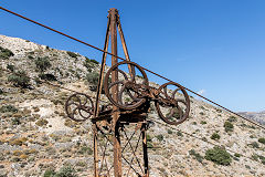 
A pylon on the Mounsouna ropeway, Naxos, October 2015