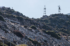 
A pylon on the Lionas ropeway, Naxos, October 2015