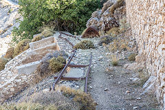 
Storage bins tramway at Stravolagada, Naxos, October 2015