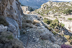 
Tramway to the brakehouse at the top of the hill down to Lionas, Naxos, October 2015
