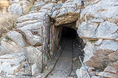 
Roadside level 2 with 'L' shaped tramway, Naxos, October 2015