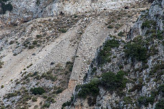 
Incline or chute from roadside levels, Naxos, October 2015