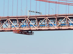 
Train on the Tagus Bridge, Lisbon, March 2014