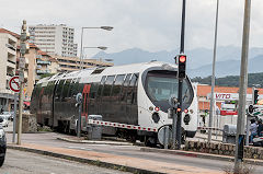 
Ajaccio Station, Corsica, unit 'AMG815-6' heads back to the depot, May 2018