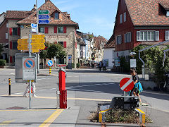 
The route of the line through Altstatten Town, September 2022