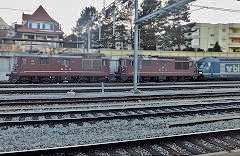 
BLS '191', '184' and '465 014' at Spiez, February 2019