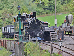 
Brig-Furka-Disentis railway '3' gets ready to take the train to Blonay, September 2022 