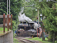 
Brig-Furka-Disentis railway '3' gets ready to take the train to Blonay, September 2022 