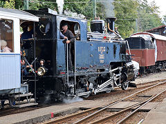 
Brig-Furka-Disentis railway '3' gets ready to take the train to Blonay, September 2022 