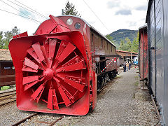 
RhB rotary snowplough '1052' at Blonay Museum, September 2022 