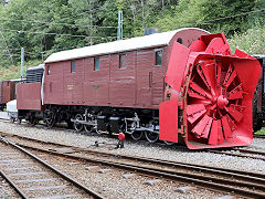 
RhB rotary snowplough '1052' at Blonay Museum, September 2022 