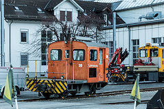 
RhB works locos '20' and '81' at Landquart, February 2019