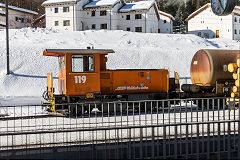 
RhB '119' at Pontresina, February 2019