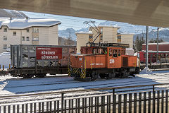 
RhB '214' between Bergun and tirano, Italy, February 2019