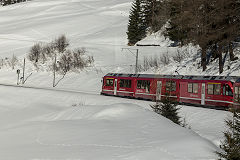 
RhB '3513' between Davos and Landquart, February 2019