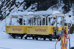 
RhB open carriages at St Moritz, February 2019