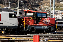 
SBB '922 021' at Brig, February 2019