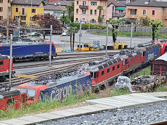 
SBB '420 041' and '484 016' at Bellinzona, May 2022