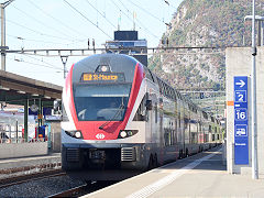 
SBB '511 028' at Aigle, February 2019