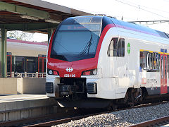 
SBB '523 109' at Aigle, February 2019