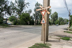 
Tram / railway crossing, Iasi, June 2019