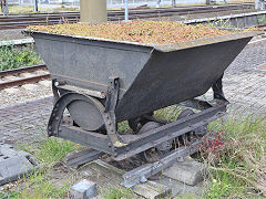 
Mine dram on the station platform, Charleroi, Belgium, June 2024