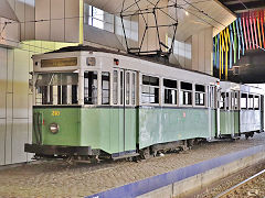 
Preserved trams '310' and '12' at Charleroi, Belgium, June 2024