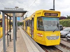 
Tram '7408' at  Charleroi, Belgium, June 2024